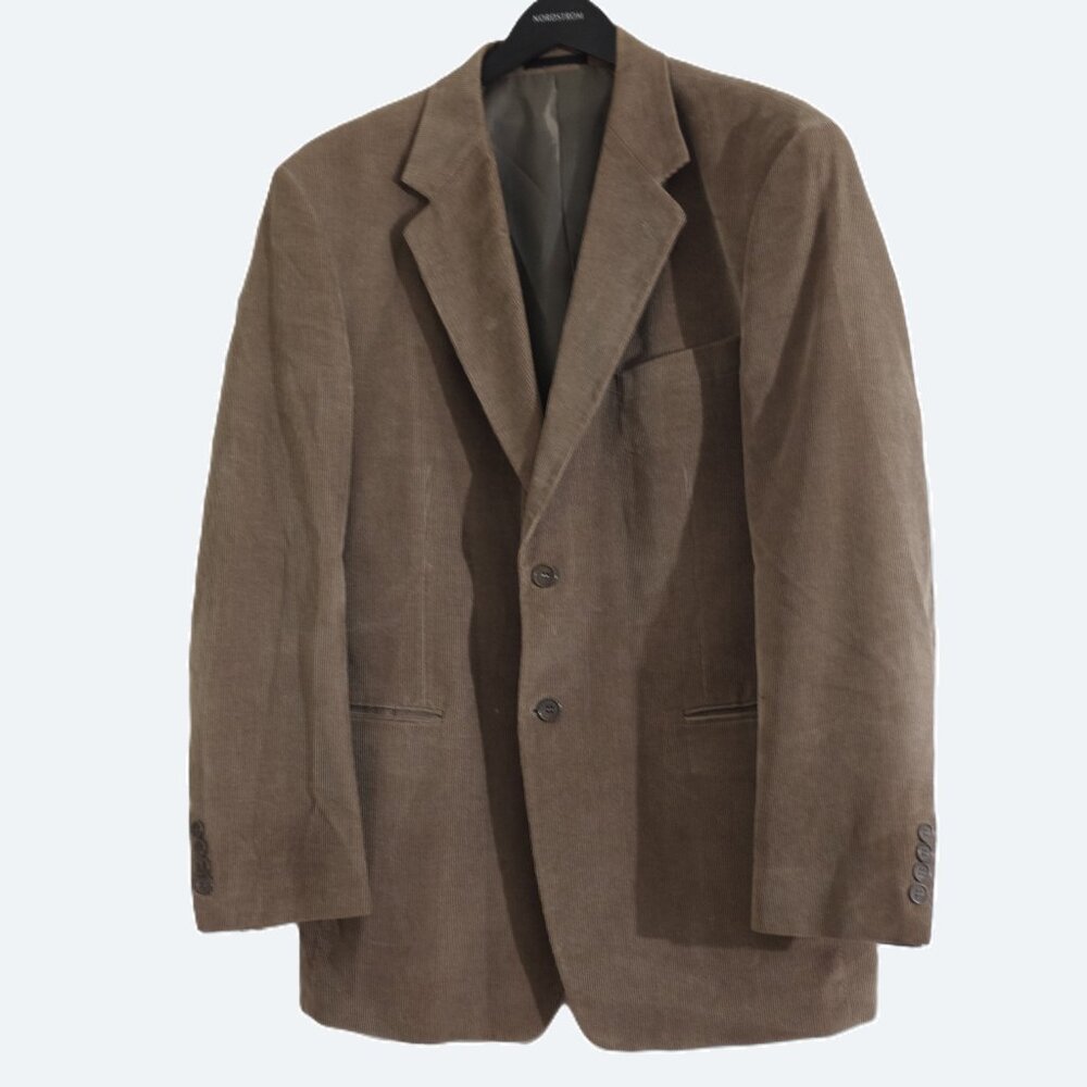 Adolfo brown corduroy blazer jacket 42